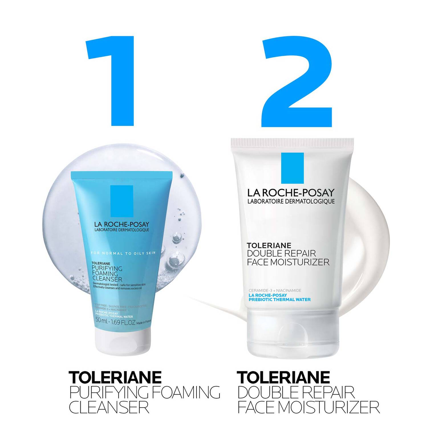 toleriane-purifying-foaming-cleanser-and-toleriane-double-repair-face-moisturizer-travel-set-l7 AmazonSet-TolerianePurifyingCleanser100ml-TolerianeDRM_routine.jpg