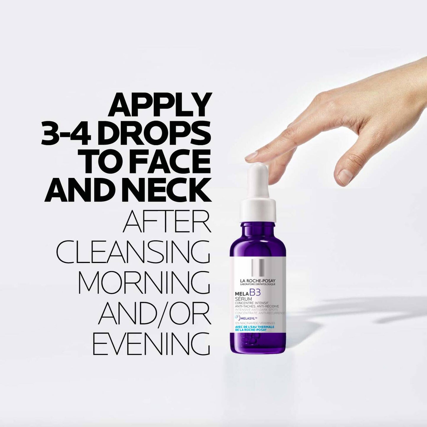 mela-b3-dark-spot-serum-with-melasyltm-niacinamide-b1 LaRochePosay-Product-MelaB3-MelaB3Serum-30ml-03337875890021-HowTo-REV.jpg