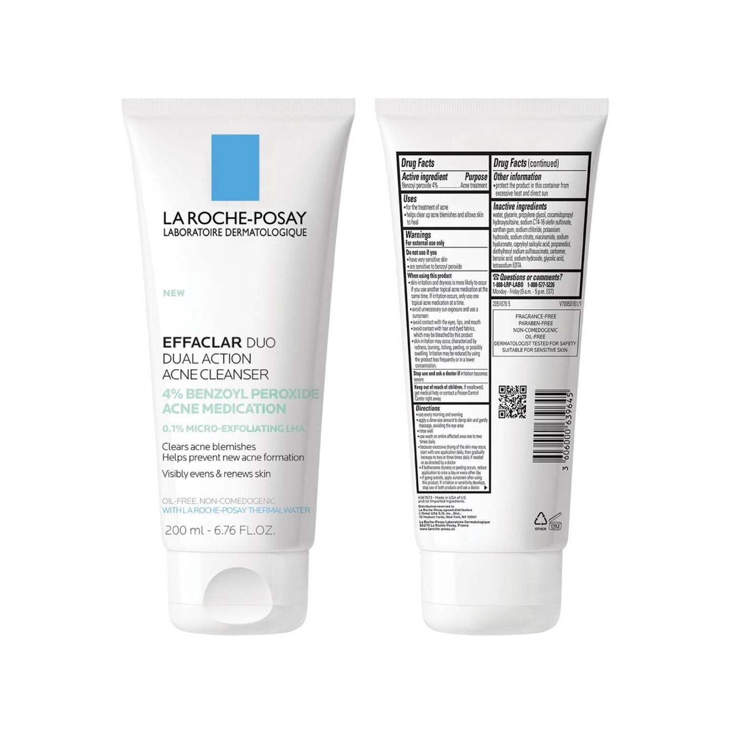 effaclar-dual-action-acne-face-wash-with-4-benzoyl-peroxide-w6 LaRochePosay-Product-Skincare-Effaclar-Duo-Dual-Cleanser-200ml-3606000639645-ATF-PIM-packshot-texture.jpg
